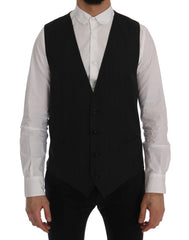 Men's Gray Wool Stretch Vest Clothing