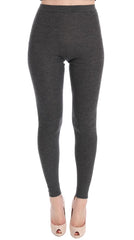Women's Gray Cashmere Stretch Tights Clothing