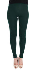 Women's Green Cashmere Stretch Tights Clothing