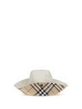 Burberry 8126554 Check-Lined Cotton Bucket Hat — Beige