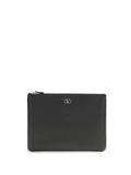 Valentino Garavani Leather VLogo Card Case — Black