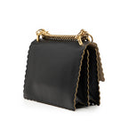 Small Scalloped Leather Kan I Crossbody