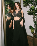 Black Savli Lehenga By KYNAH, Luxury Indian Fashion & Bridal Wear