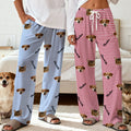 Pantalones de pijama a rayas personalizados con foto de cara, nombre y bolsillo Regalo de cumpleaños para fiesta de uso diario para los dueños de mascotas de la familia