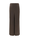 Brunello Cucinelli Elasticized Acetate-Viscose Midi Skirt — Brown