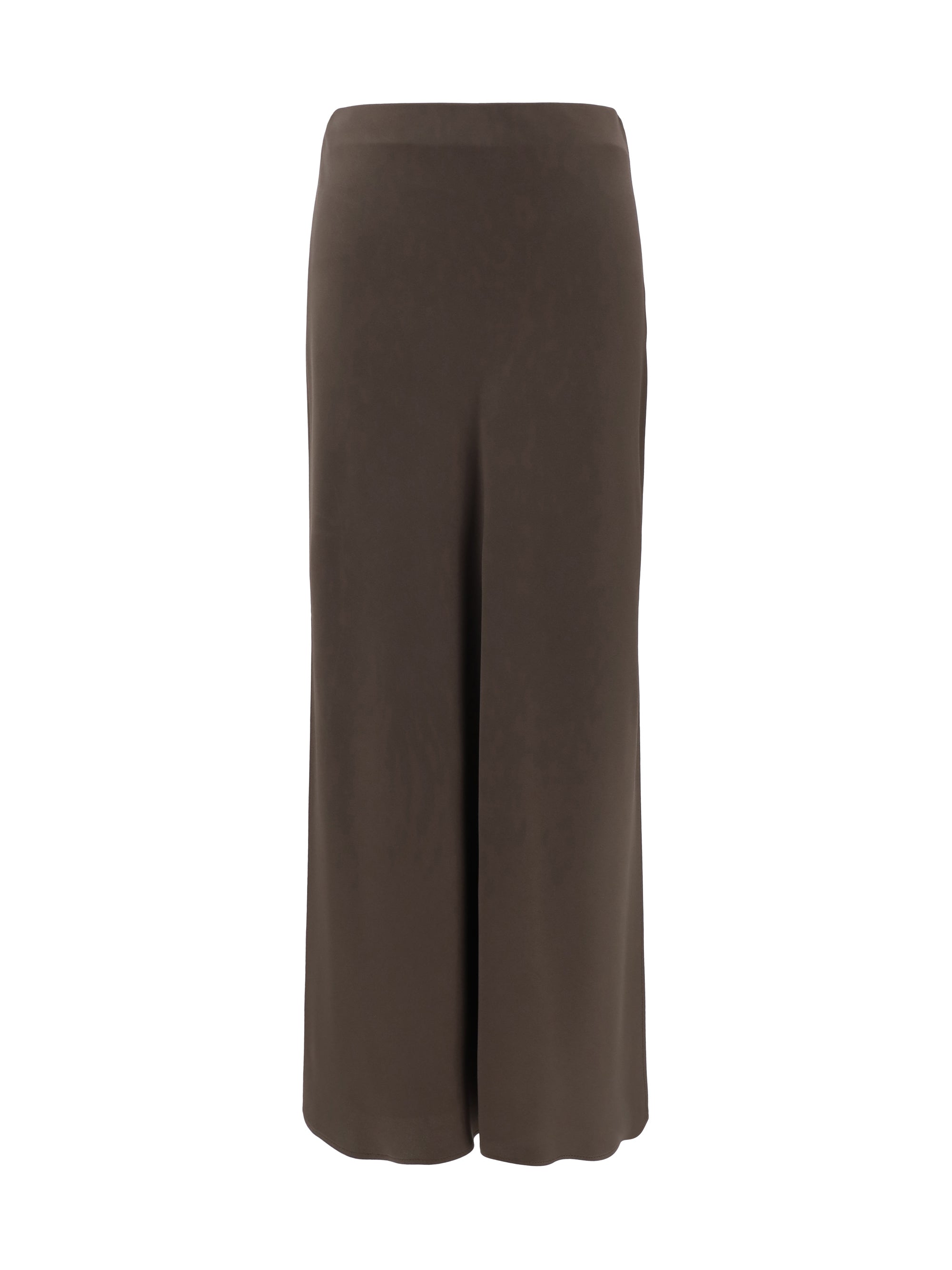 Brunello Cucinelli Elasticized Acetate-Viscose Midi Skirt — Brown