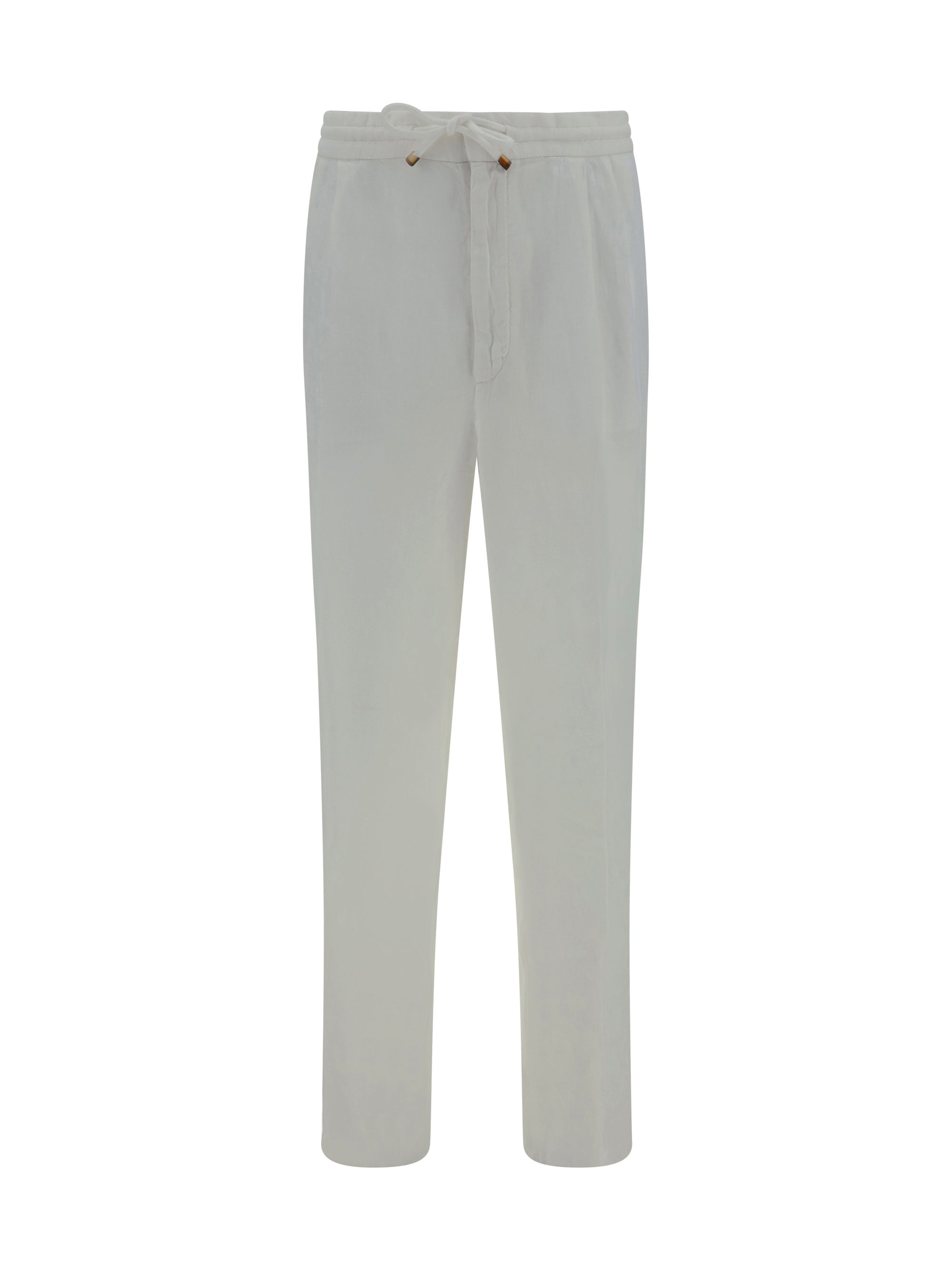 Brunello Cucinelli Linen Trousers — White