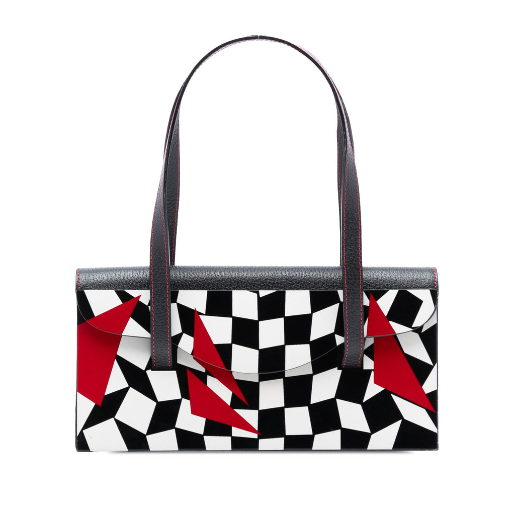 Pigskin Plexiglass Geometric Shoulder Bag