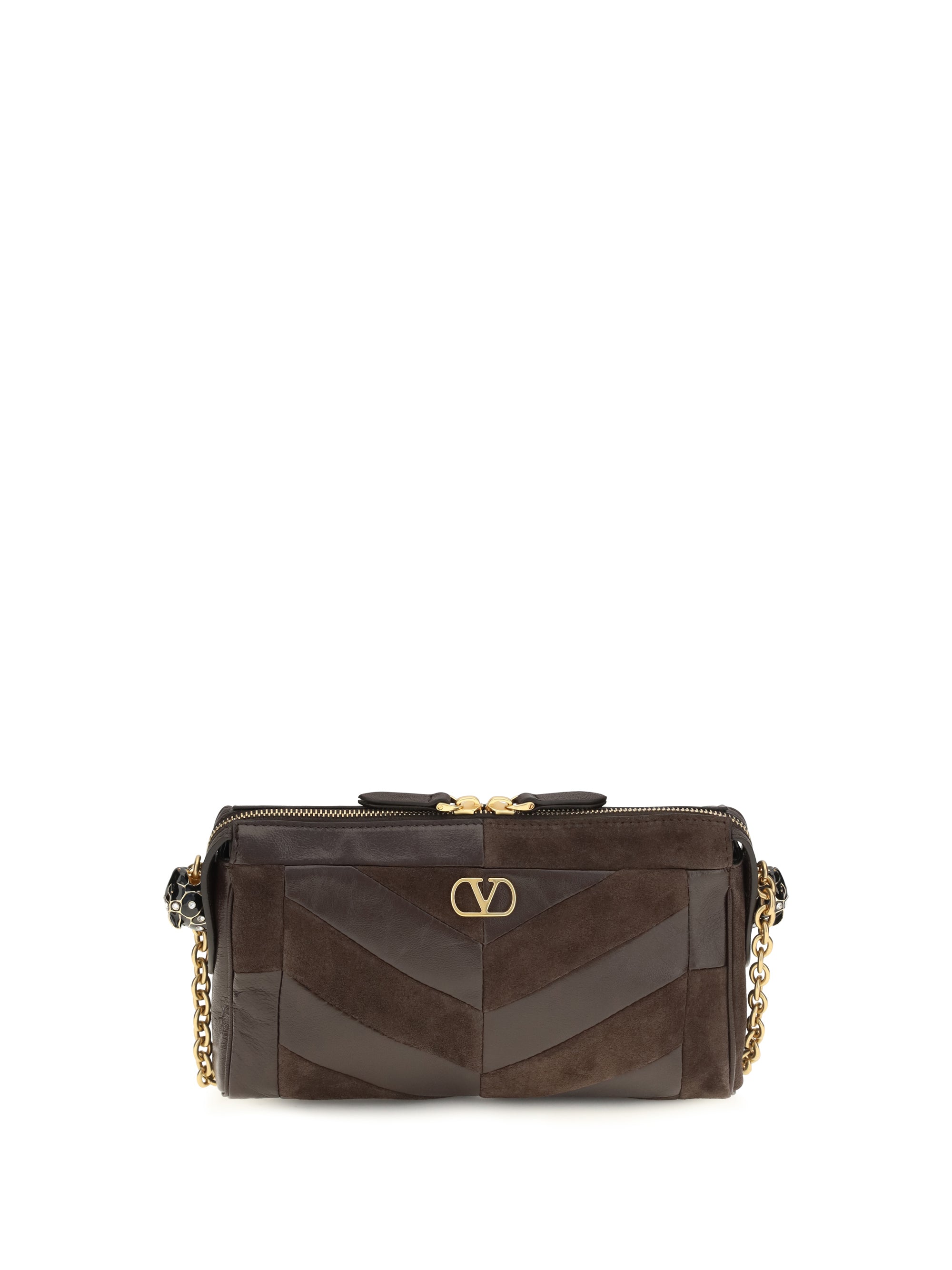 Valentino Garavani Panthea Shoulder Bag — Brown