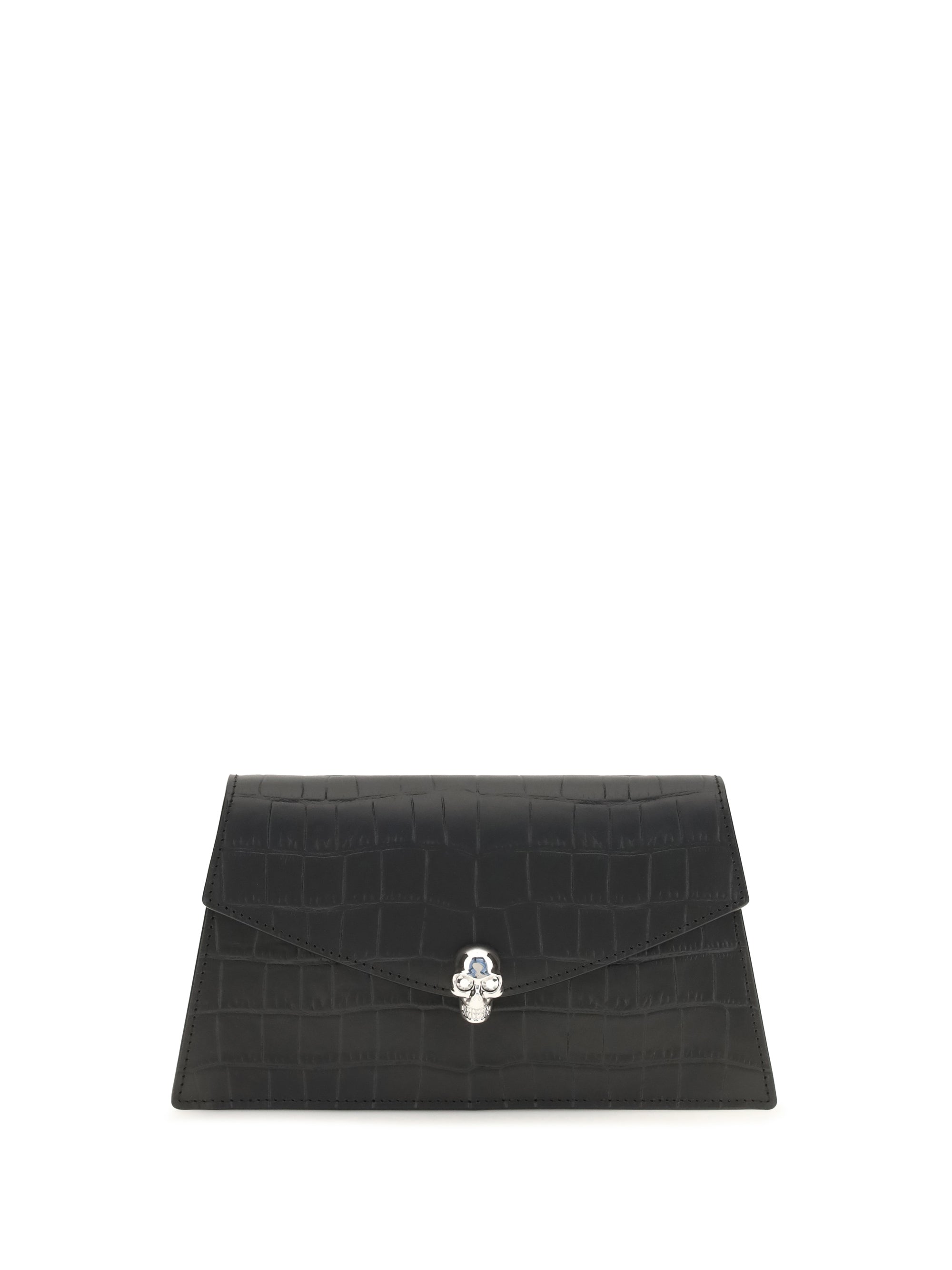 Alexander McQueen Cartera de mano con diseño de calavera — Negro