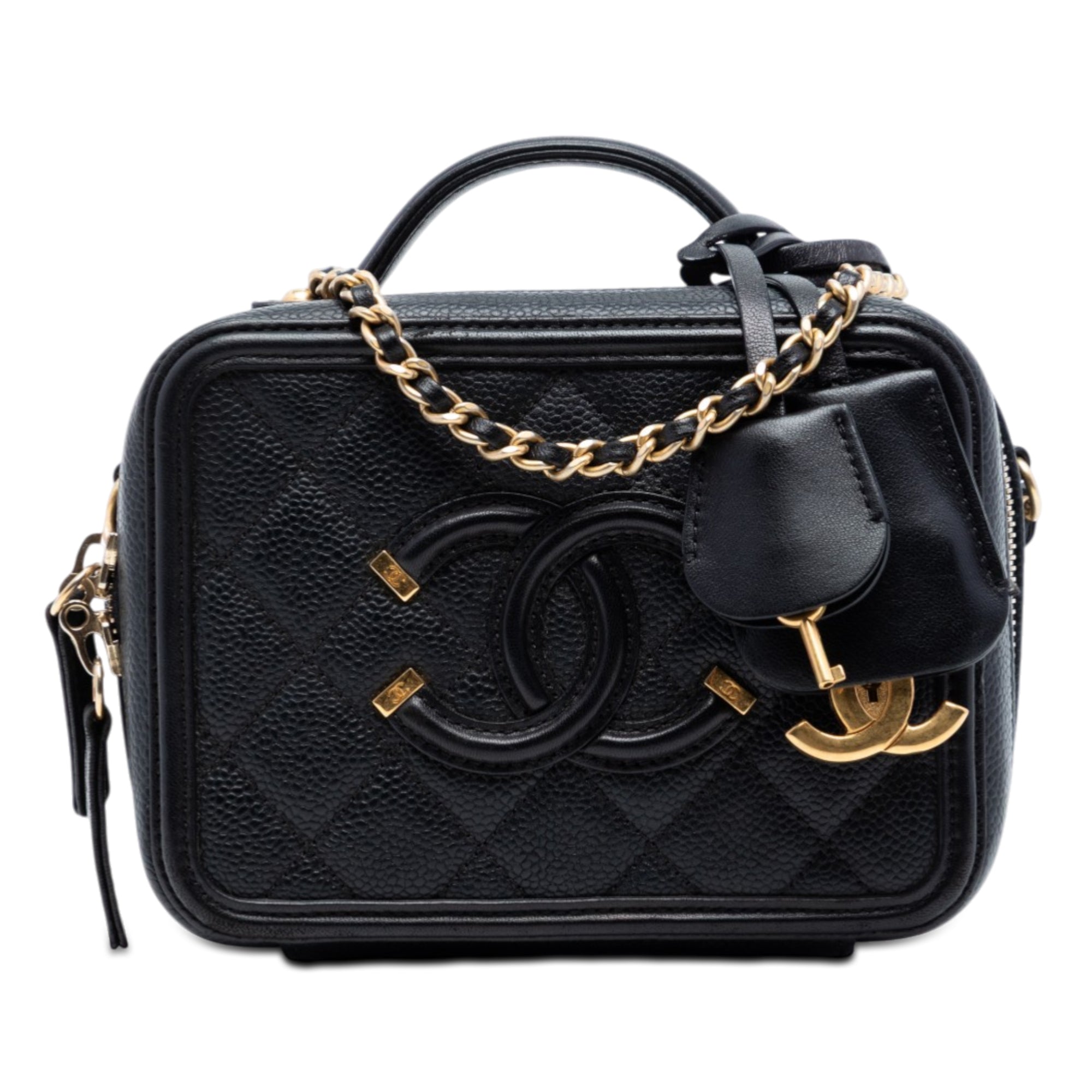 Small Caviar CC Filigree Vanity Case