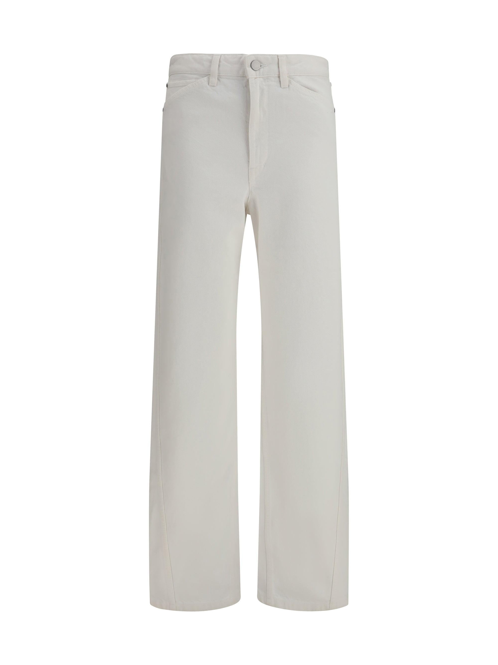 Lemaire Cotton Five-Pocket Trousers — White