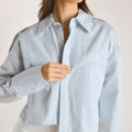 Lounge Underwear Asymmetric Shirt - Blue Stripe