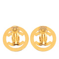 CC Gold Plated Turn Lock Clip On Earrings