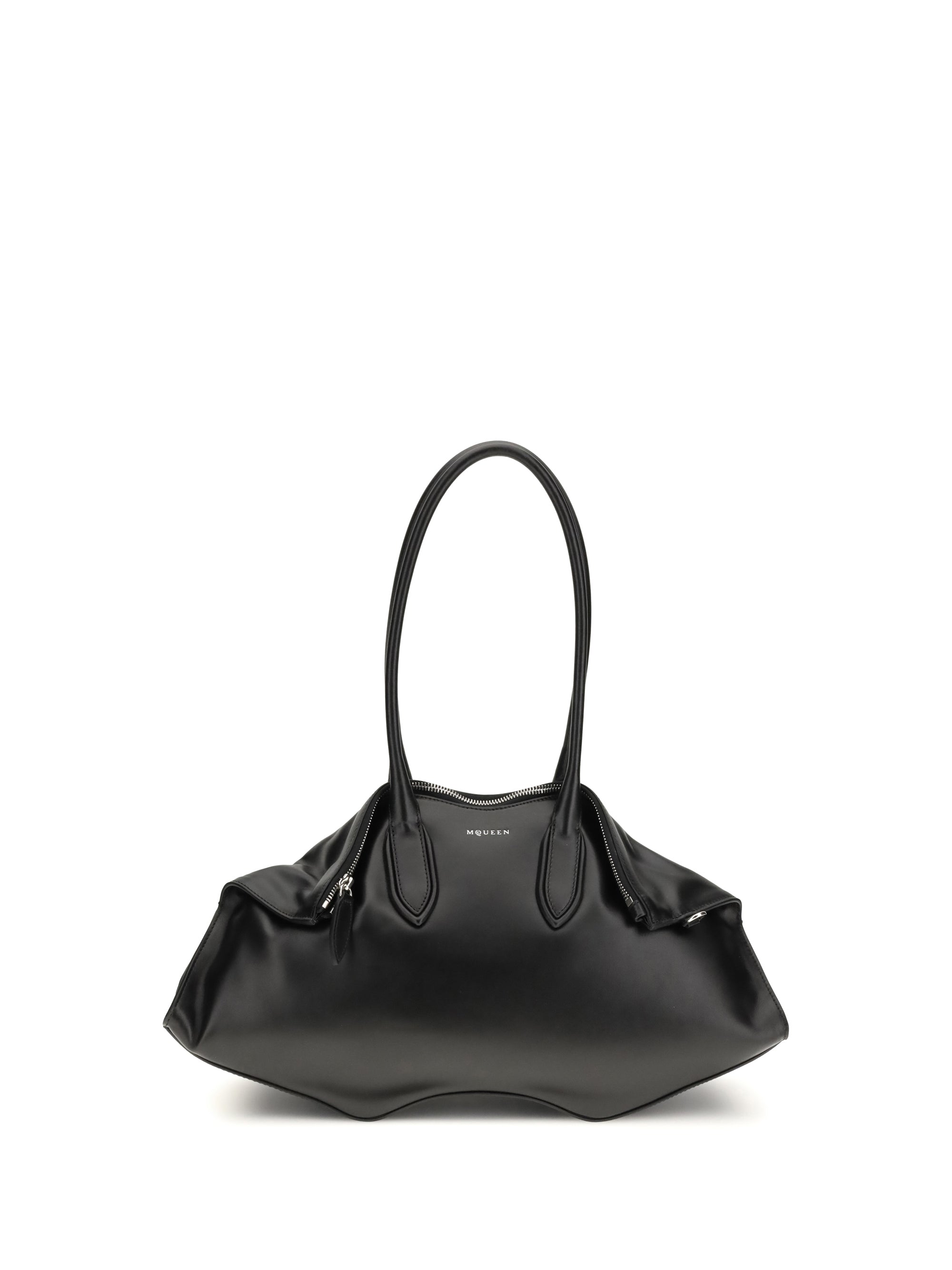 Alexander McQueen Manta Shoulder Bag — Black