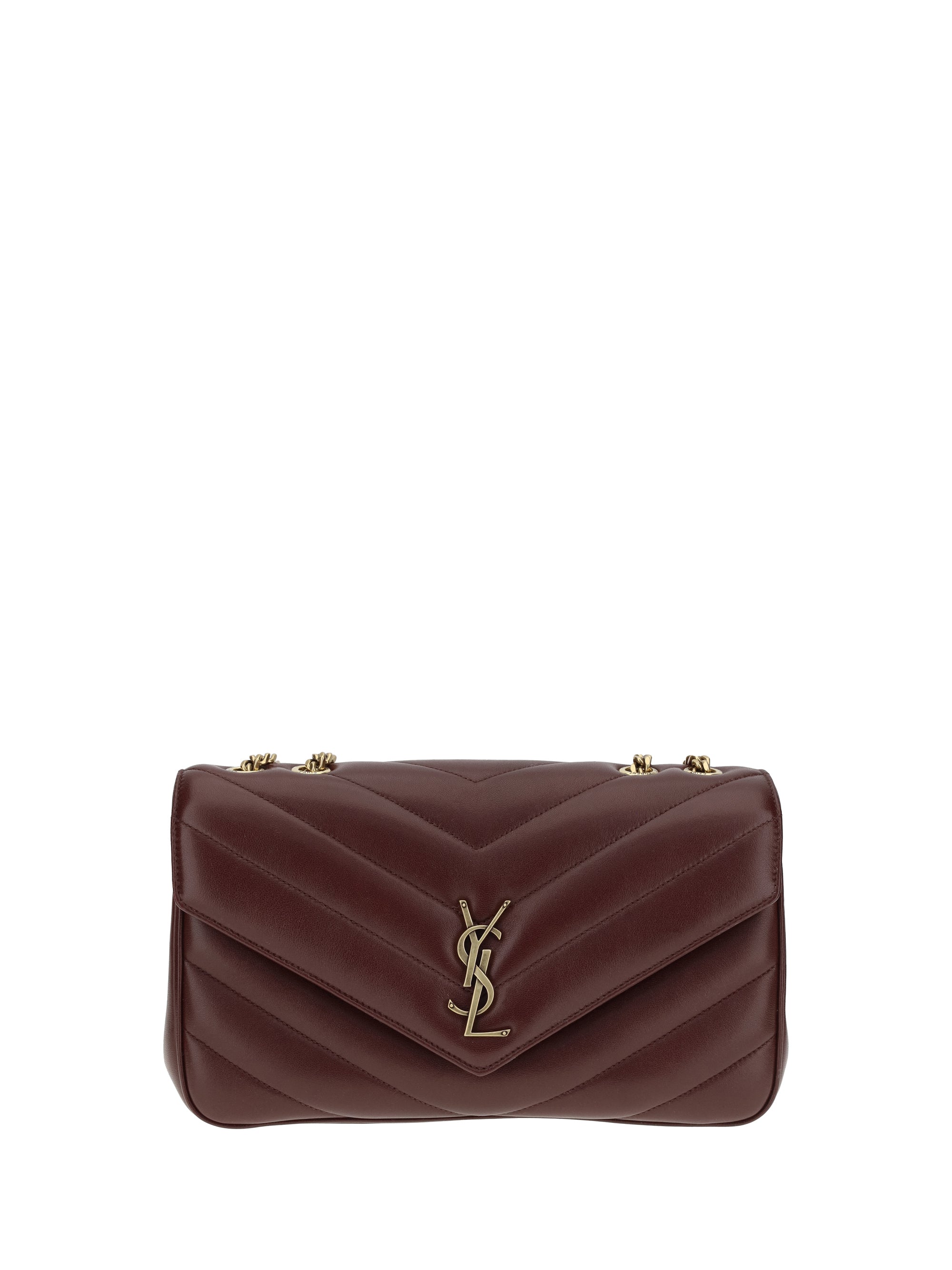 Saint Laurent Loulou Shoulder Bag — Brown