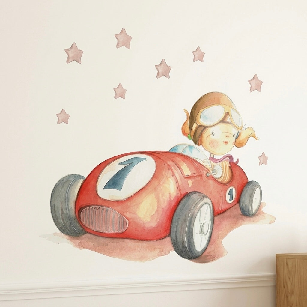 FAST CAR Car Kids' Decorative Vinyl - SUEÑOS DE CIGUEÑA
