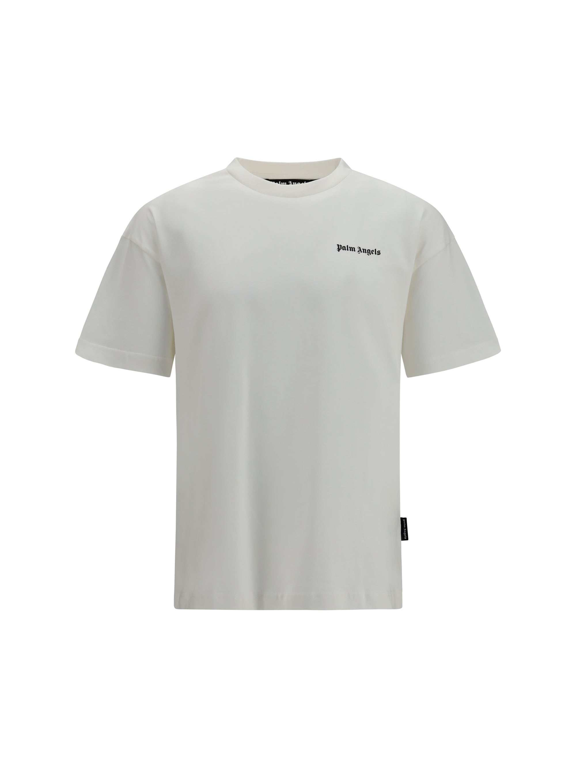 Palm Angels Logo-Print Cotton T-Shirt — White