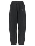 T By Alexander Wang Hotfix Logo Joggers — Black