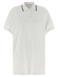 T By Alexander Wang Intarsia Collar Polo Dress — White