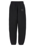 T By Alexander Wang Essential Terry Cotton Blend Joggers — Black