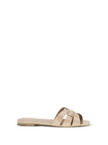 Saint Laurent Tribute Sandals — Beige