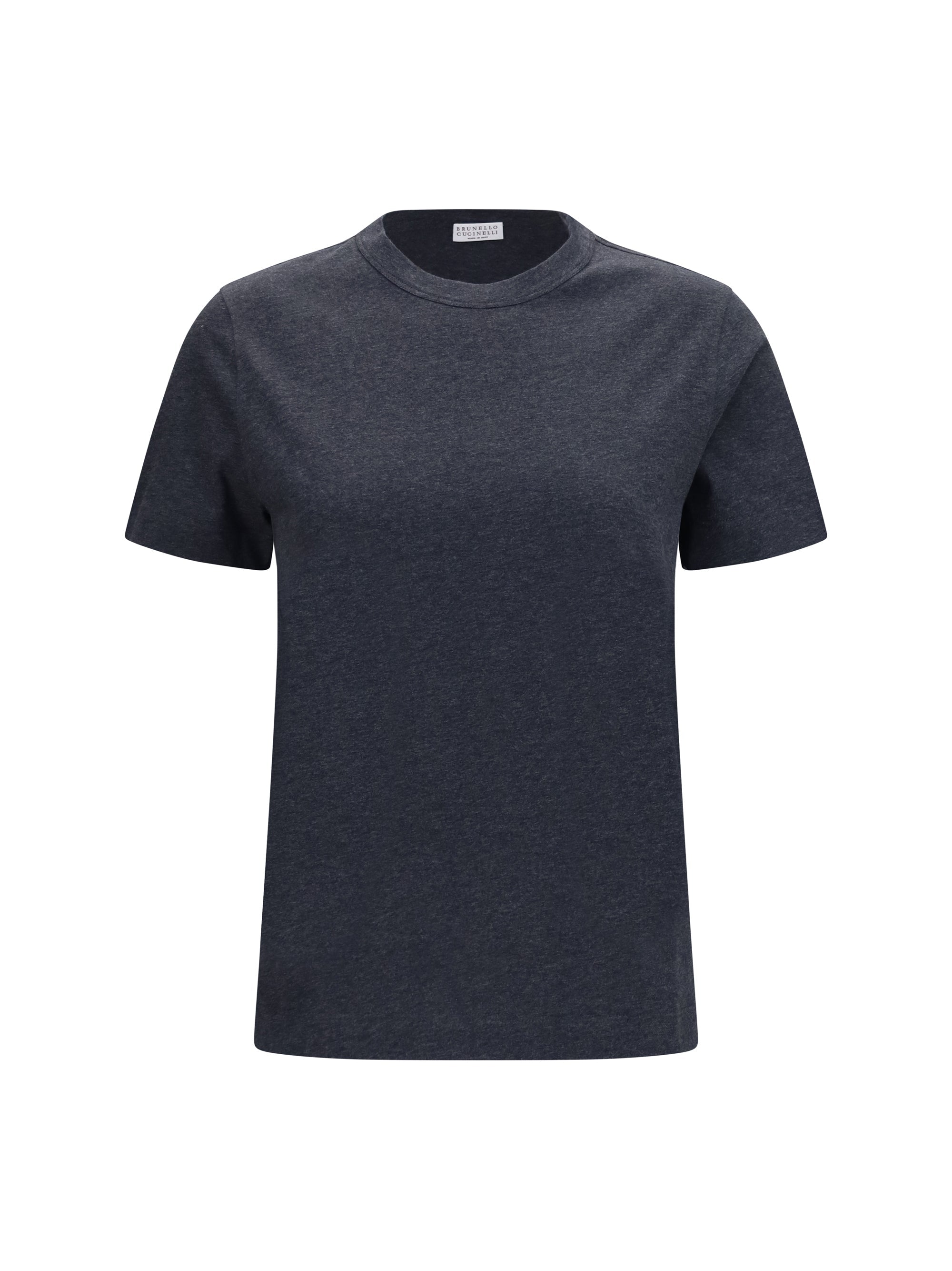 Brunello Cucinelli Cotton Crew-Neck T-Shirt — Gray