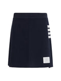 Thom Browne 4-Bar Piqué Mini Skirt — Navy