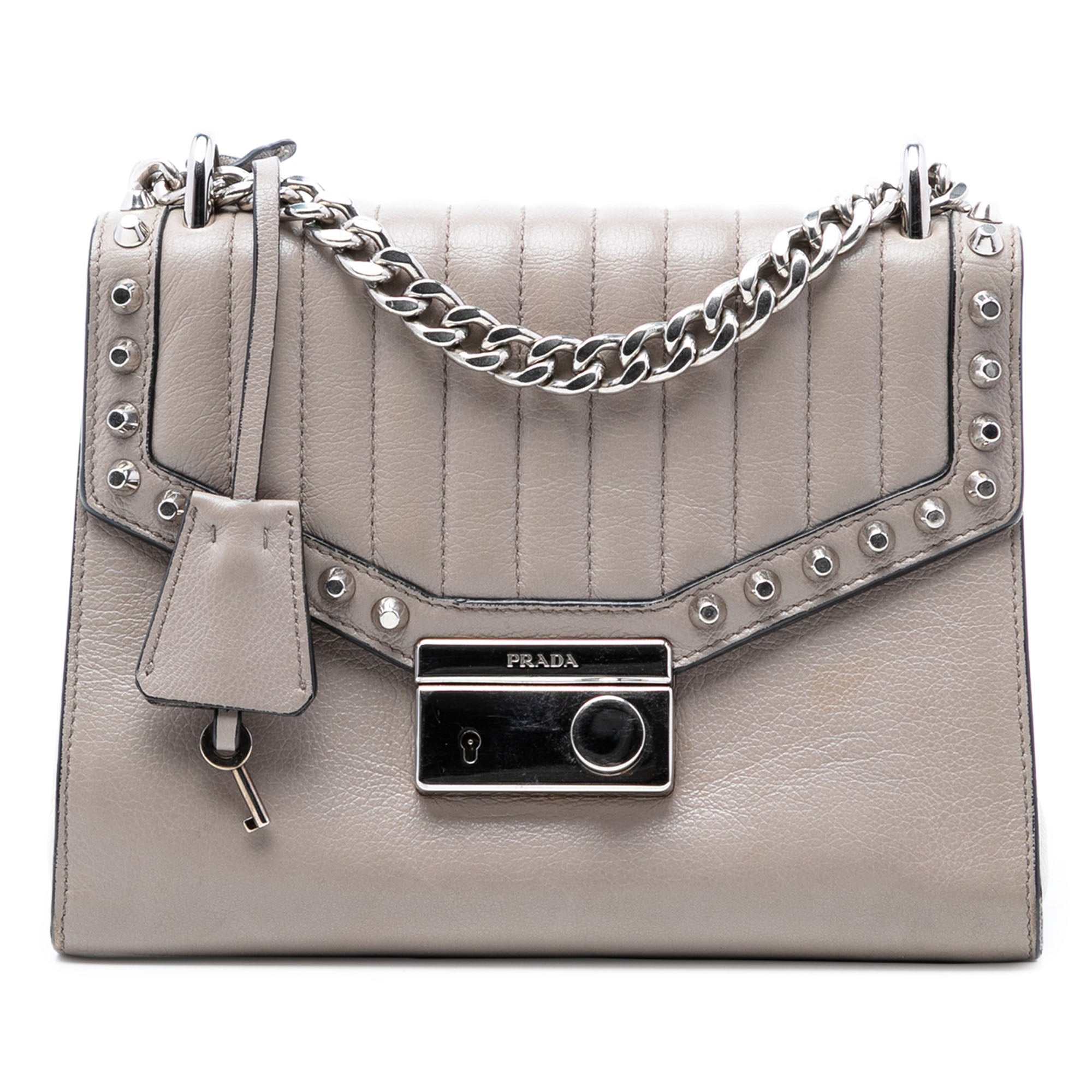 Studded Glace Calf Sound Lock Crossbody
