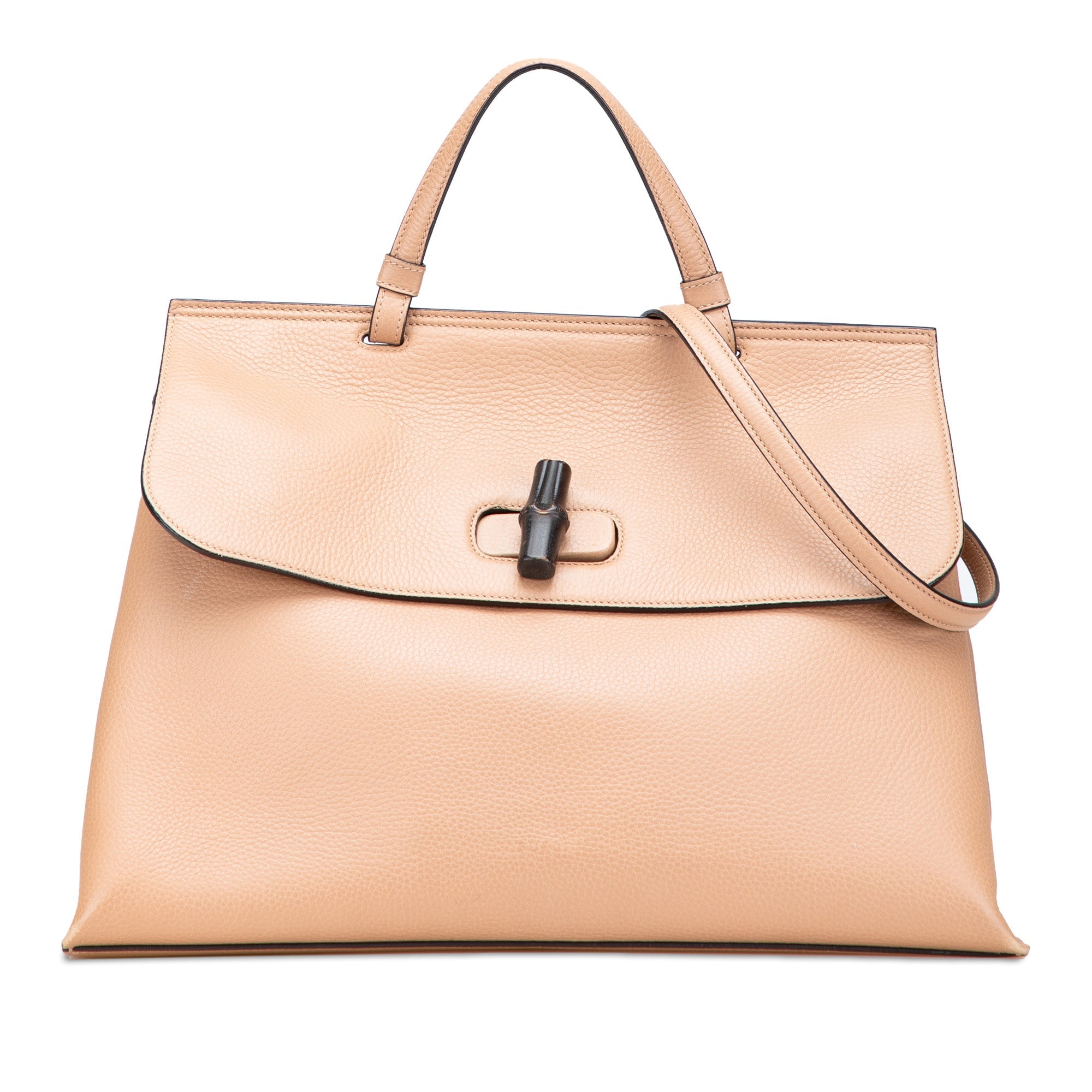 Large Calfskin Bamboo Daily Satchel