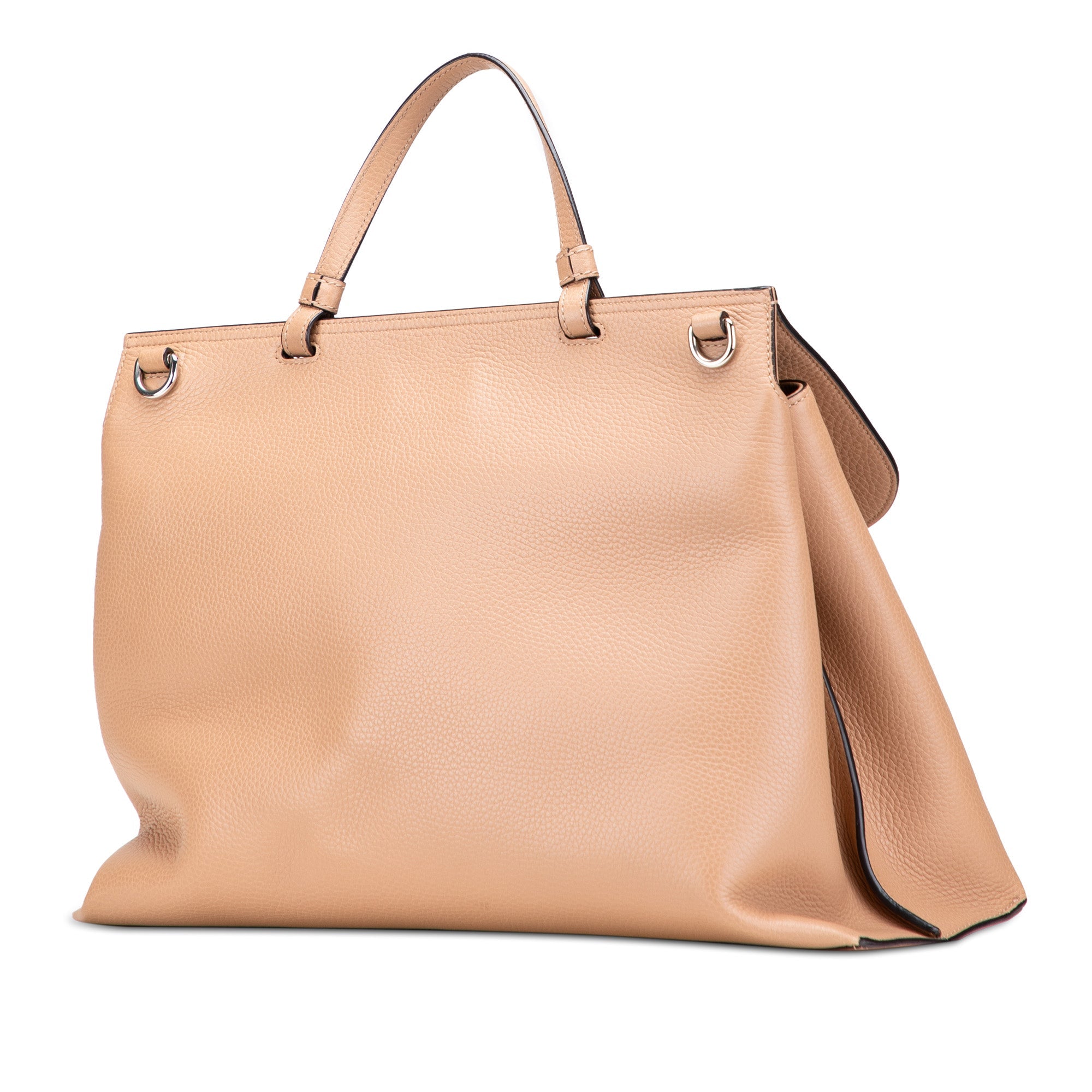 Large Calfskin Bamboo Daily Satchel