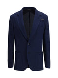 Brioni Jersey Silk-Cotton Blazer — Navy