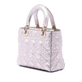 Small Metallic Grained Calfskin Cannage Supple Lady Dior