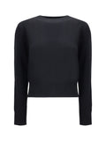 AMI Paris Merino Wool Crew Neck Sweater — Black