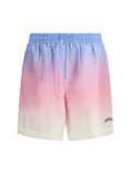 Casablanca Volcano Gradient Silk Bermuda Shorts — Pink