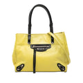 Mini Bicolor Leather Papier A4 Zip Around Tote