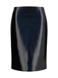 CourrèGes Vinyl Midi Skirt — Black