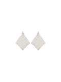 Rabanne Pixel Chainmail Earrings — Silver
