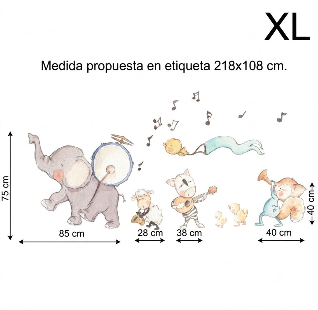Vinilo Decorativo Infantil Banda Musical SUEÑOS DE CIGUEÑA