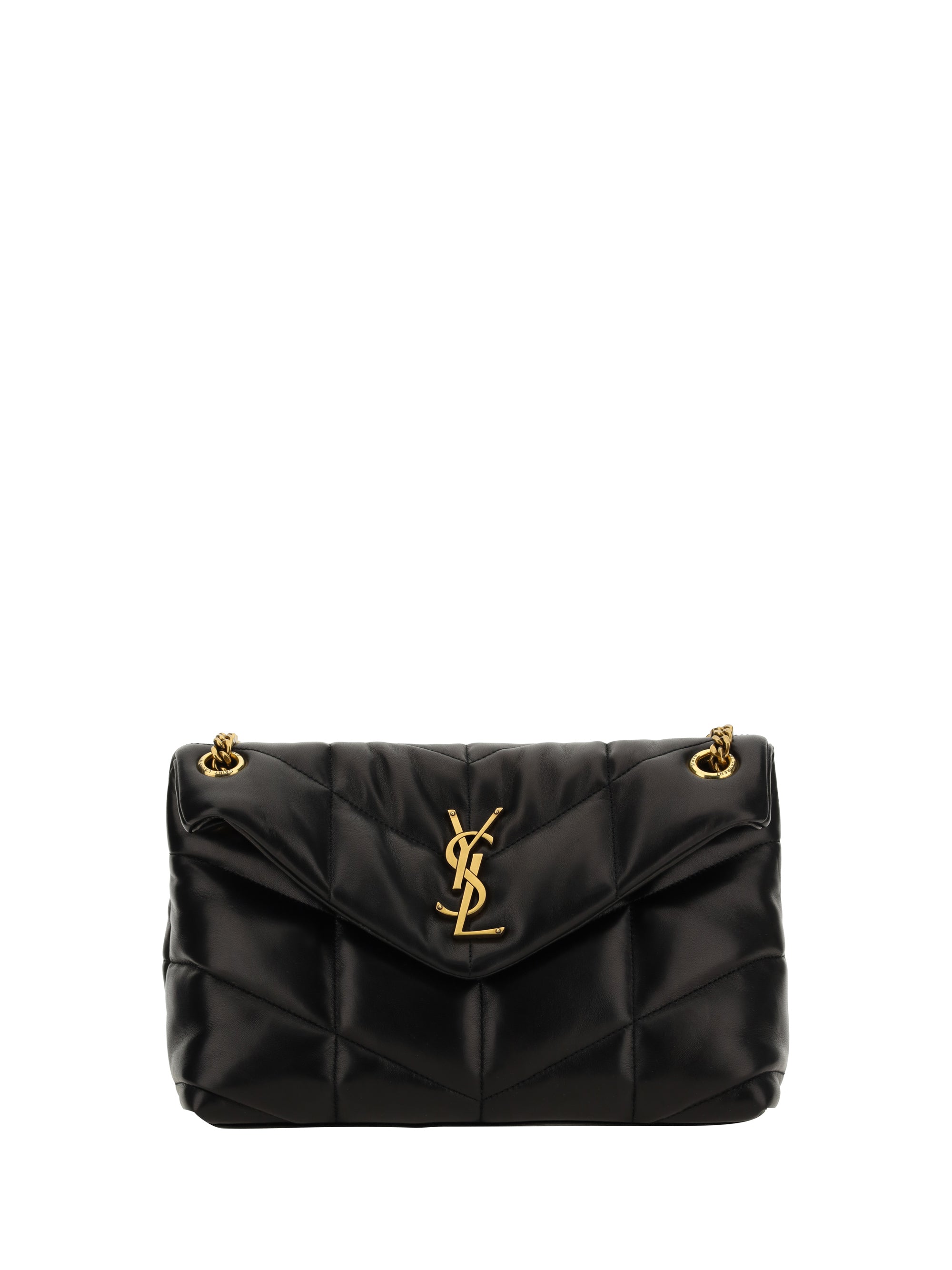 Saint Laurent Puffer Toy Shoulder Bag — Black