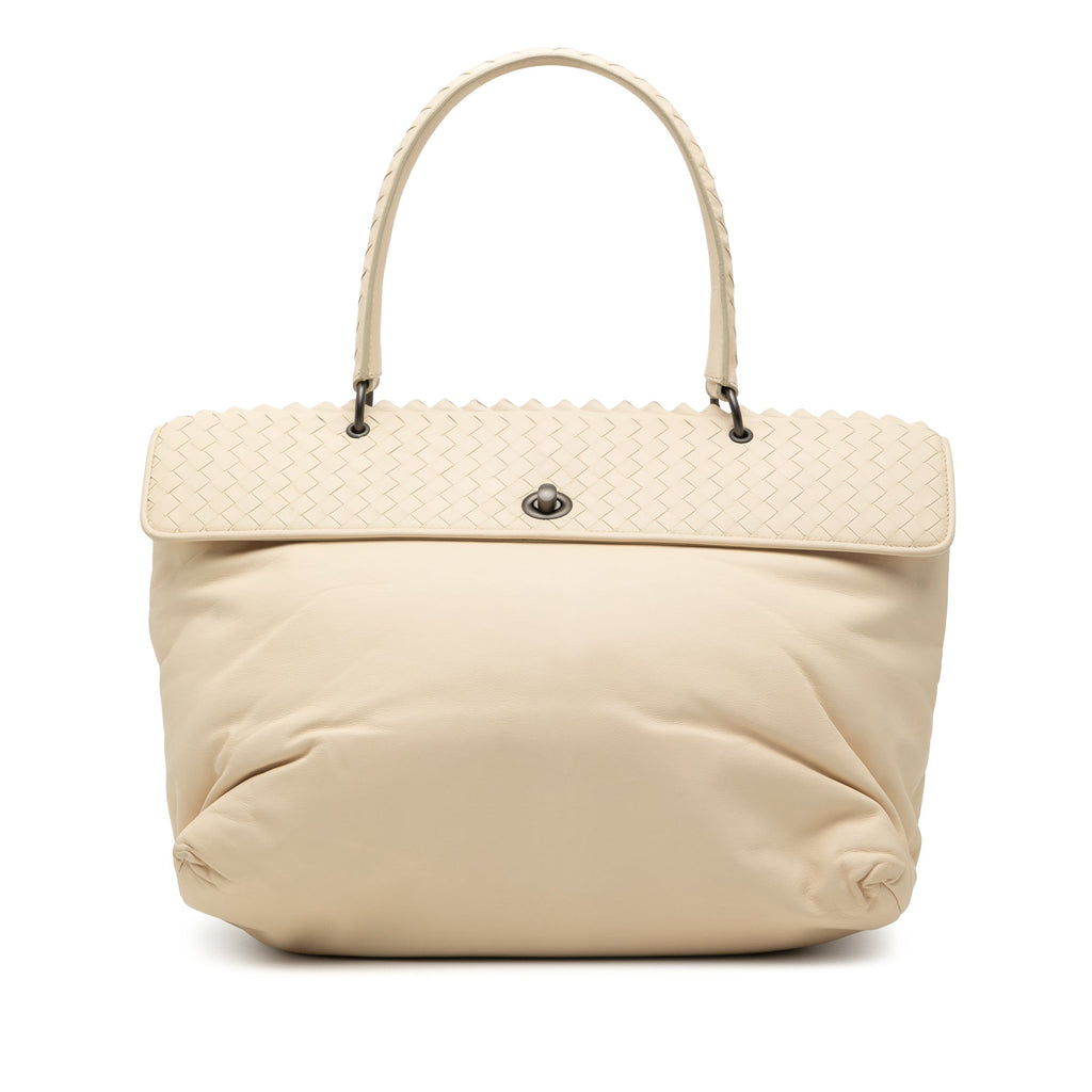 Intrecciato Trimmed Nappa Tina Handbag