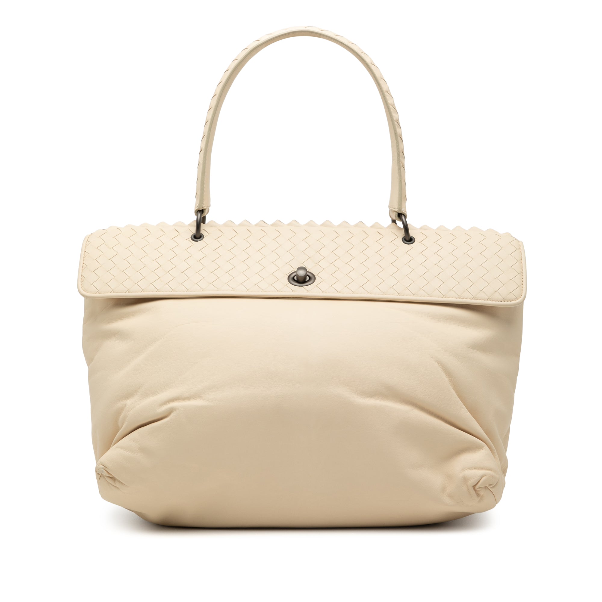 Intrecciato Trimmed Nappa Tina Handbag