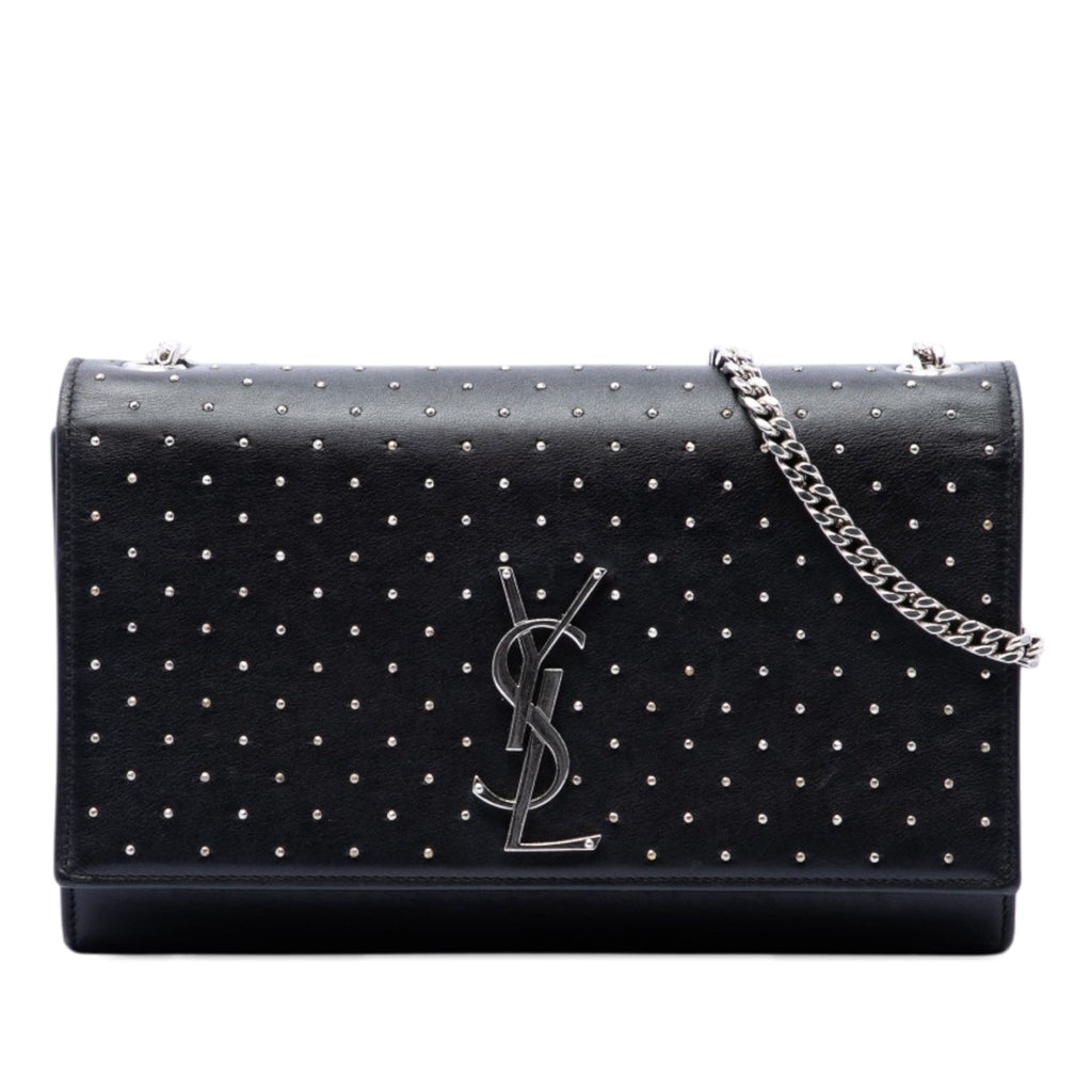 Medium Studded Calfskin Monogram Kate Crossbody
