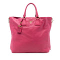 Vitello Daino Side Zip Open Convertible Tote