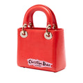 Mini Calfskin Beaded Lady Dior