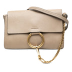 Small Suede and Calfskin Faye Crossbody