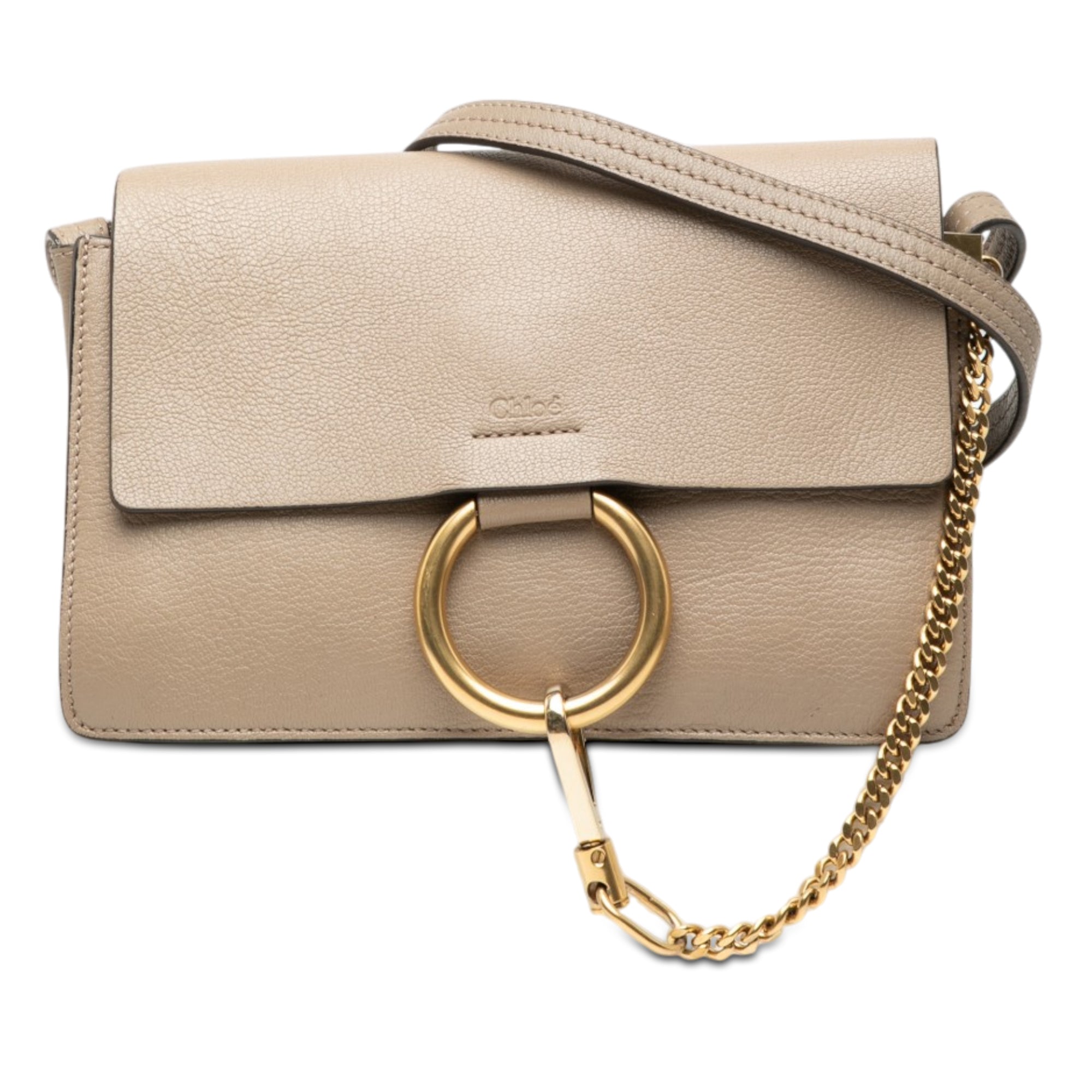 Small Suede and Calfskin Faye Crossbody