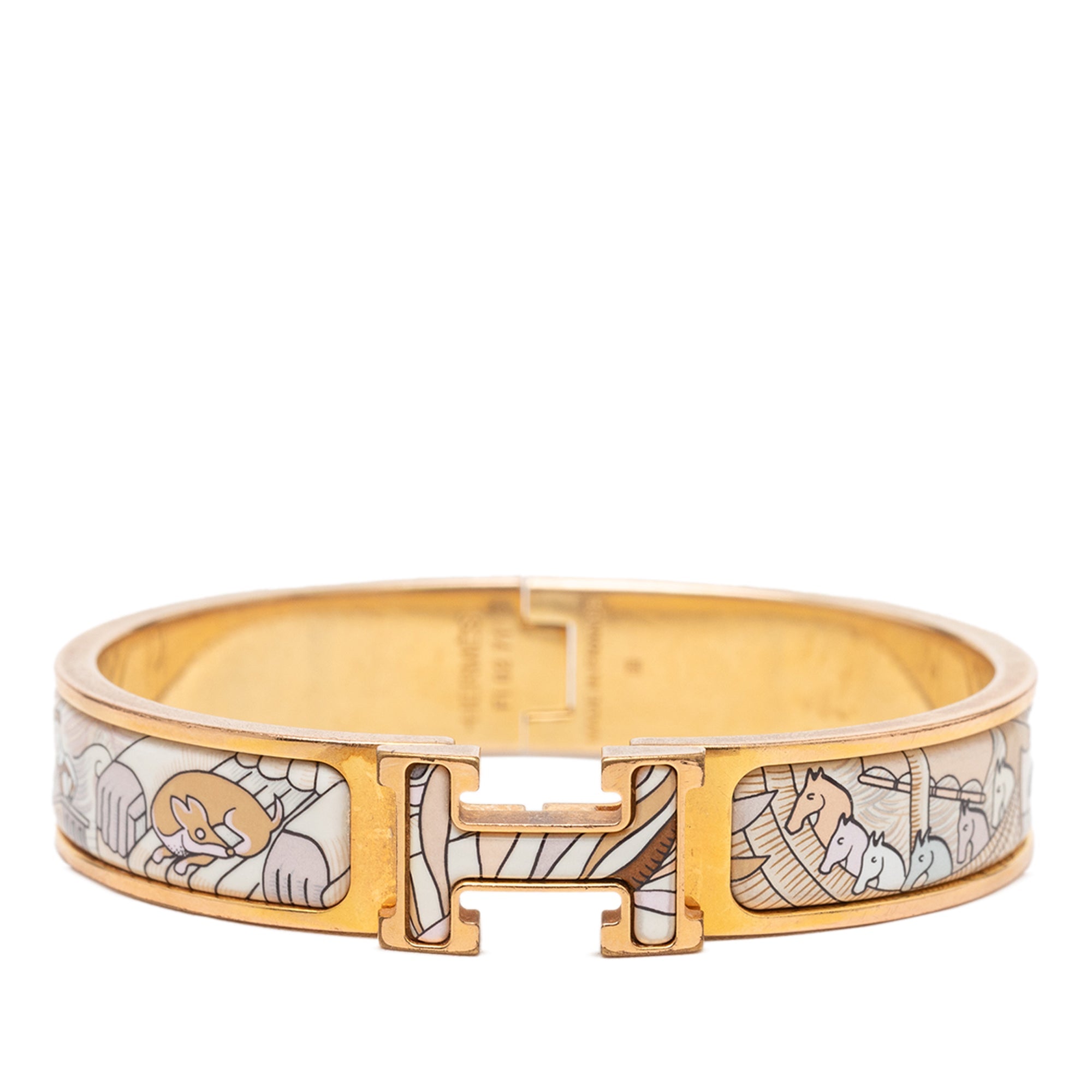 Narrow Enamel Cosmographia Universalis Clic H Bracelet PM