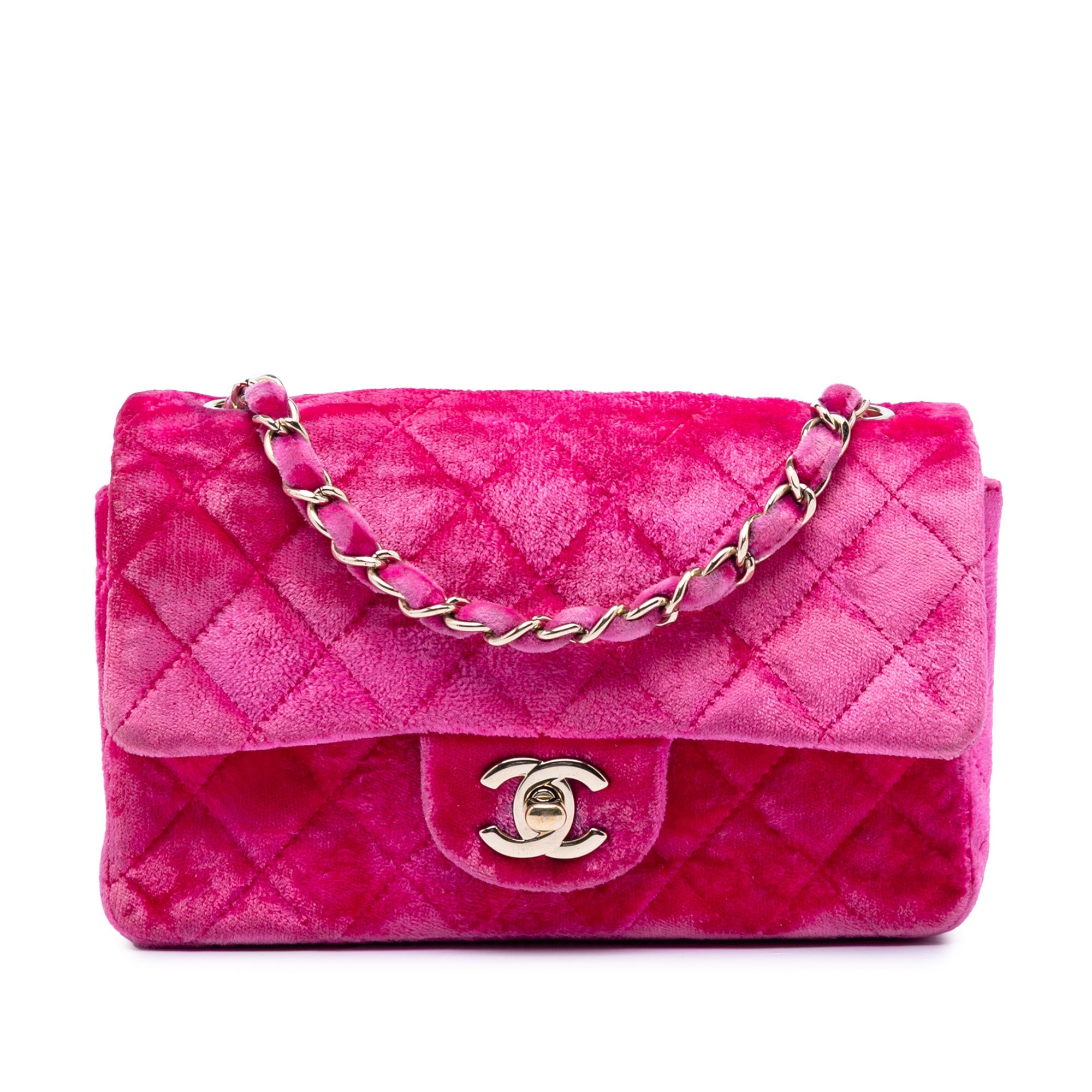 Mini Rectangular Classic Velvet Single Flap
