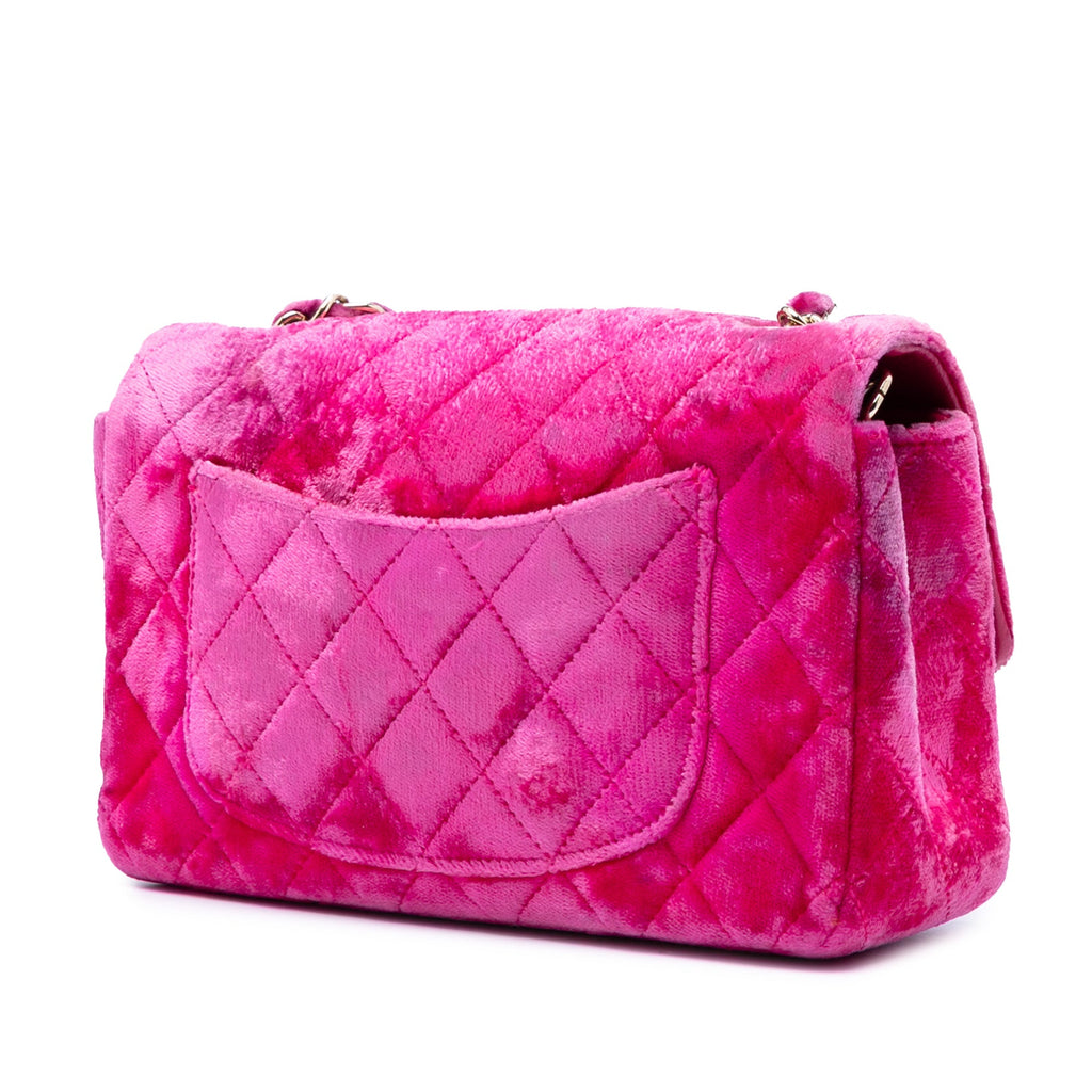 Mini Rectangular Classic Velvet Single Flap